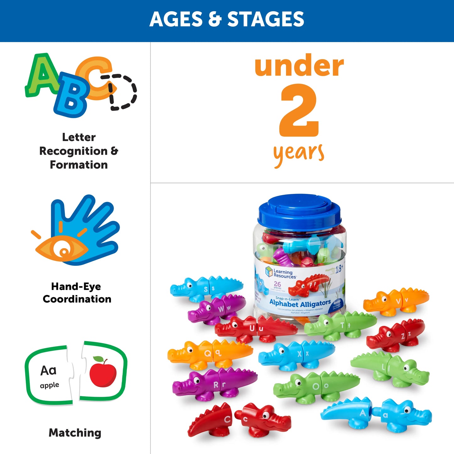 Snap-n-Learn™ Alphabet Alligators