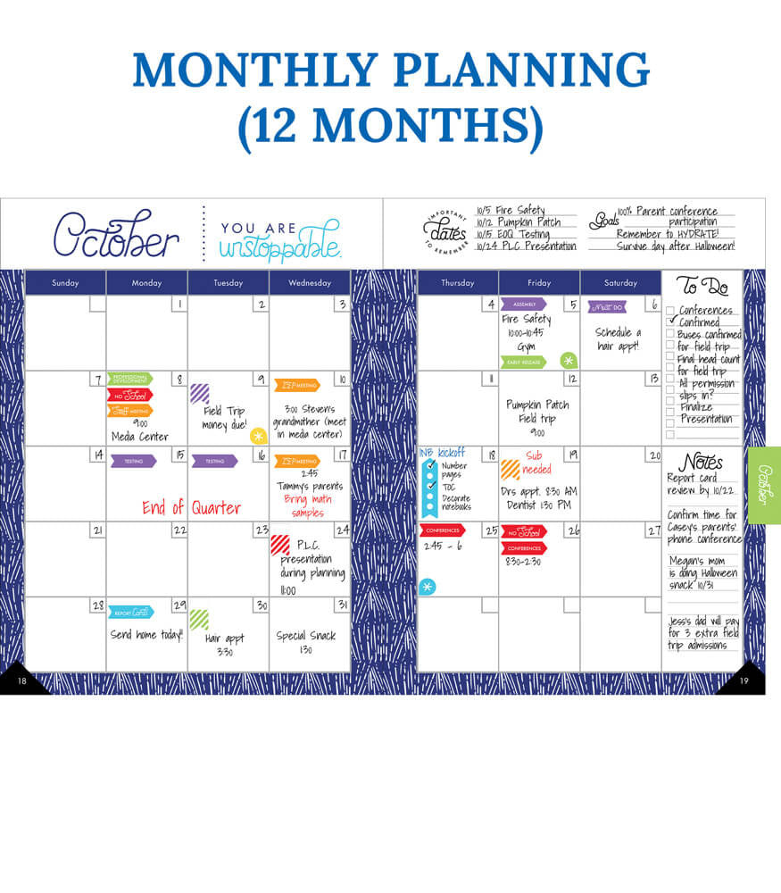 Plan on a Brilliant Year Teacher Planner Spiral Bound