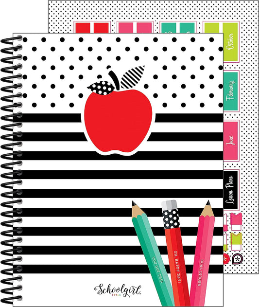 Schoolgirl Style Black, White & Stylish Brights Daily Planner