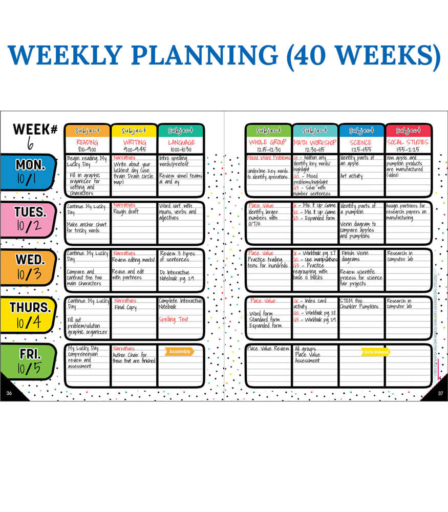 Happy Place Teacher Planner Spiral Bound