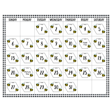 Bees Calendar Days