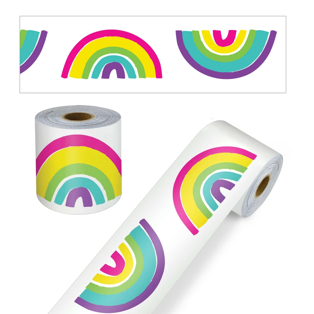 65' Rainbows Rolled Straight Bulletin Board Borders