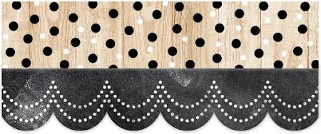 Core Decor Polka Dots on Wood EZ Border