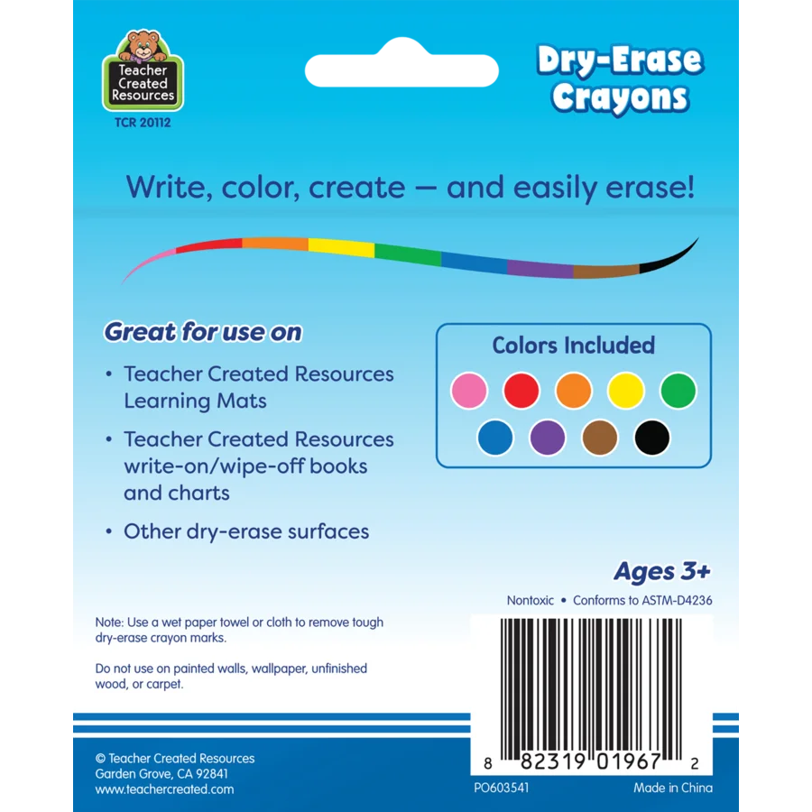 Colorful Dry-Erase Crayons