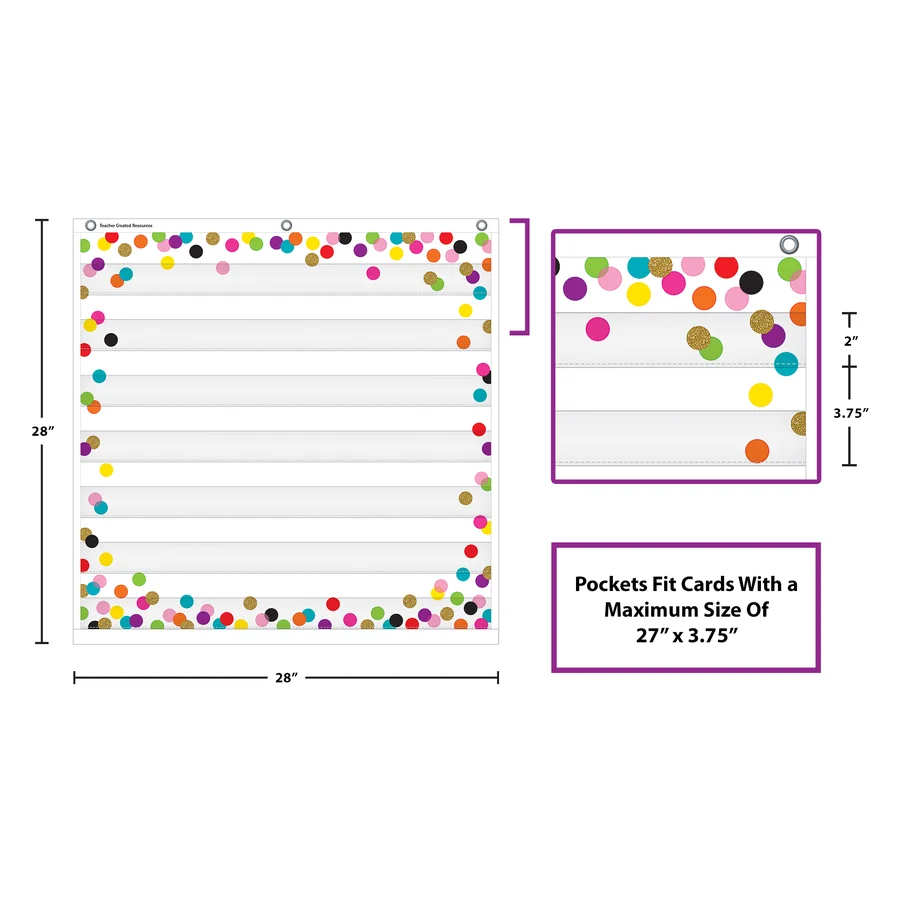 Confetti 7 Pocket Chart