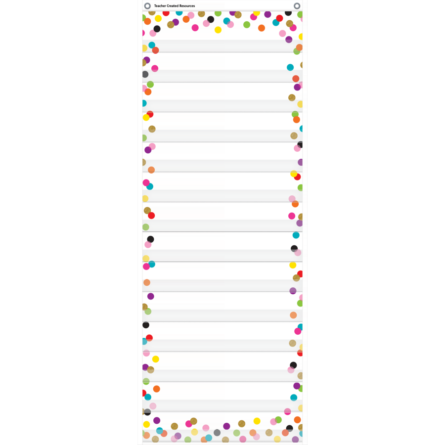 Confetti 14 Pocket Daily Schedule Pocket Chart