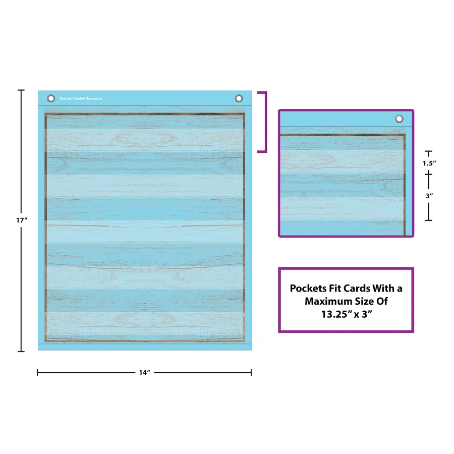 Painted Wood Magnetic Mini Pocket Charts