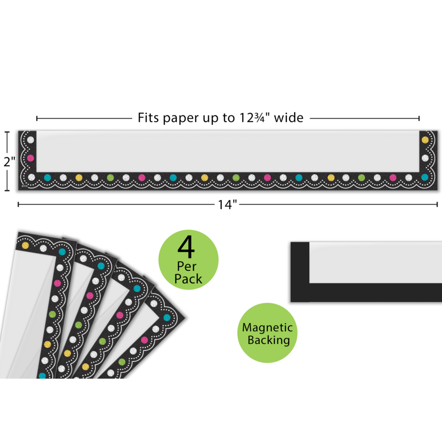 Chalkboard Brights Magnetic Pockets - Large