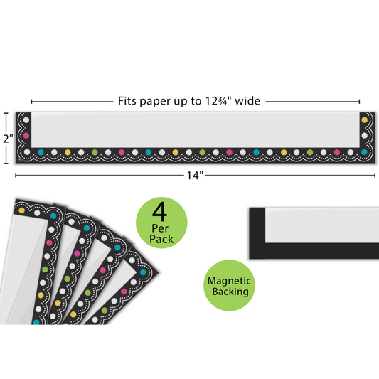 Chalkboard Brights Magnetic Pockets - Large