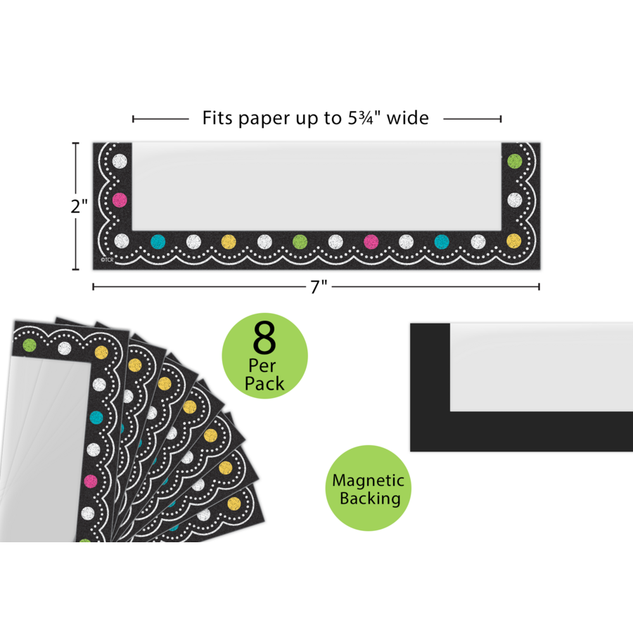 Chalkboard Brights Magnetic Pockets - Small