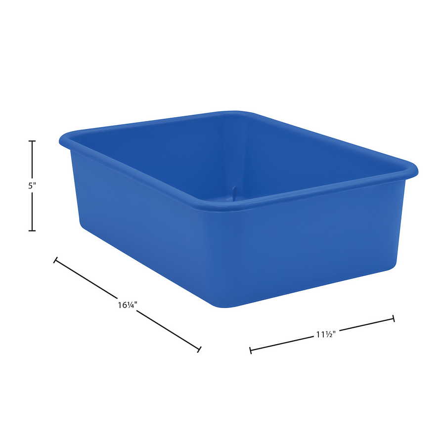 Blue Large Plastic Storage Bin