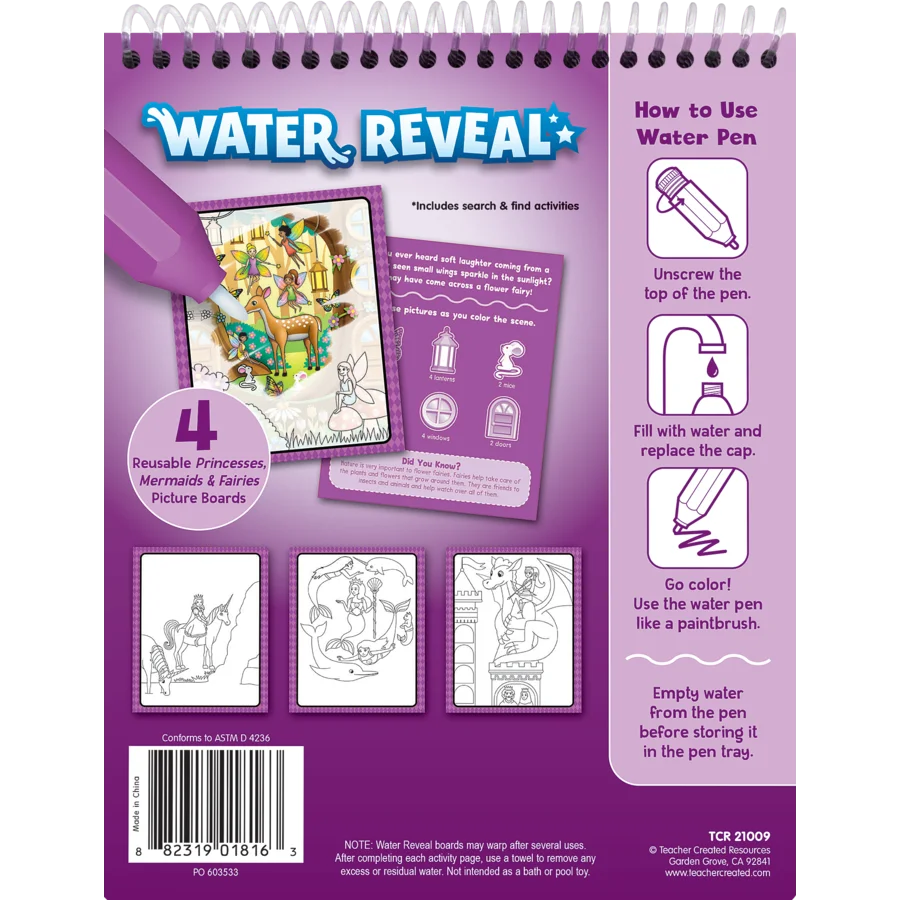 Princesses, Mermaids & Fairies Water Reveal