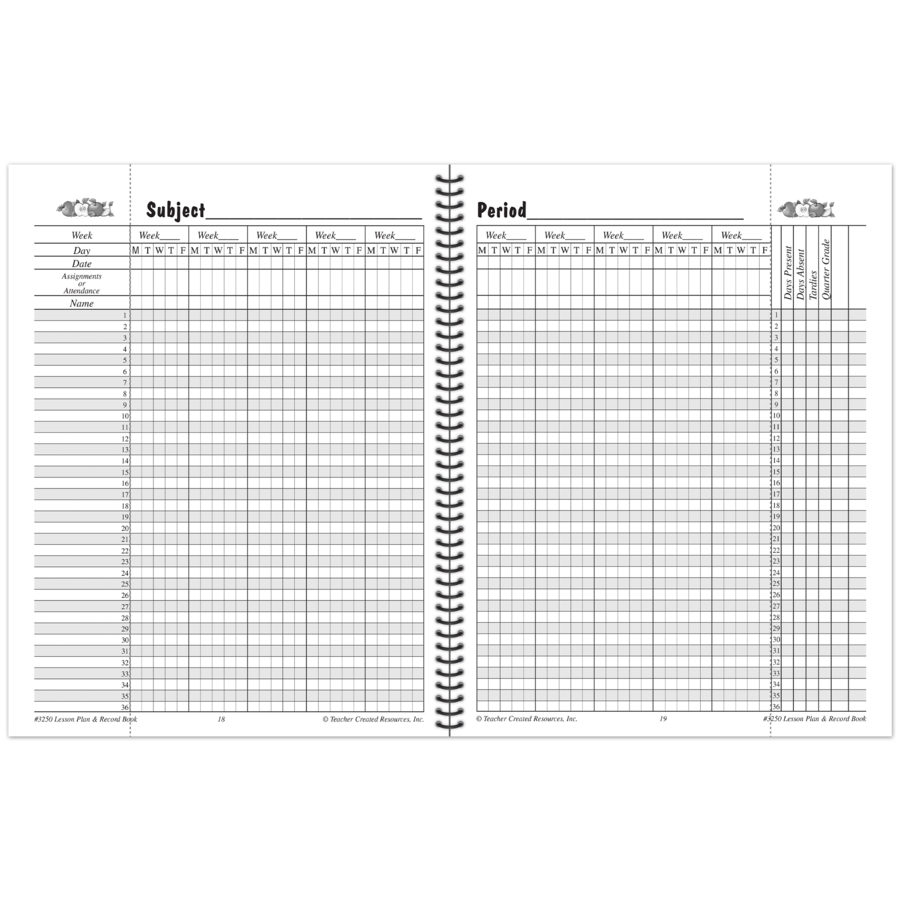Lesson Plan & Record Book from Susan Winget