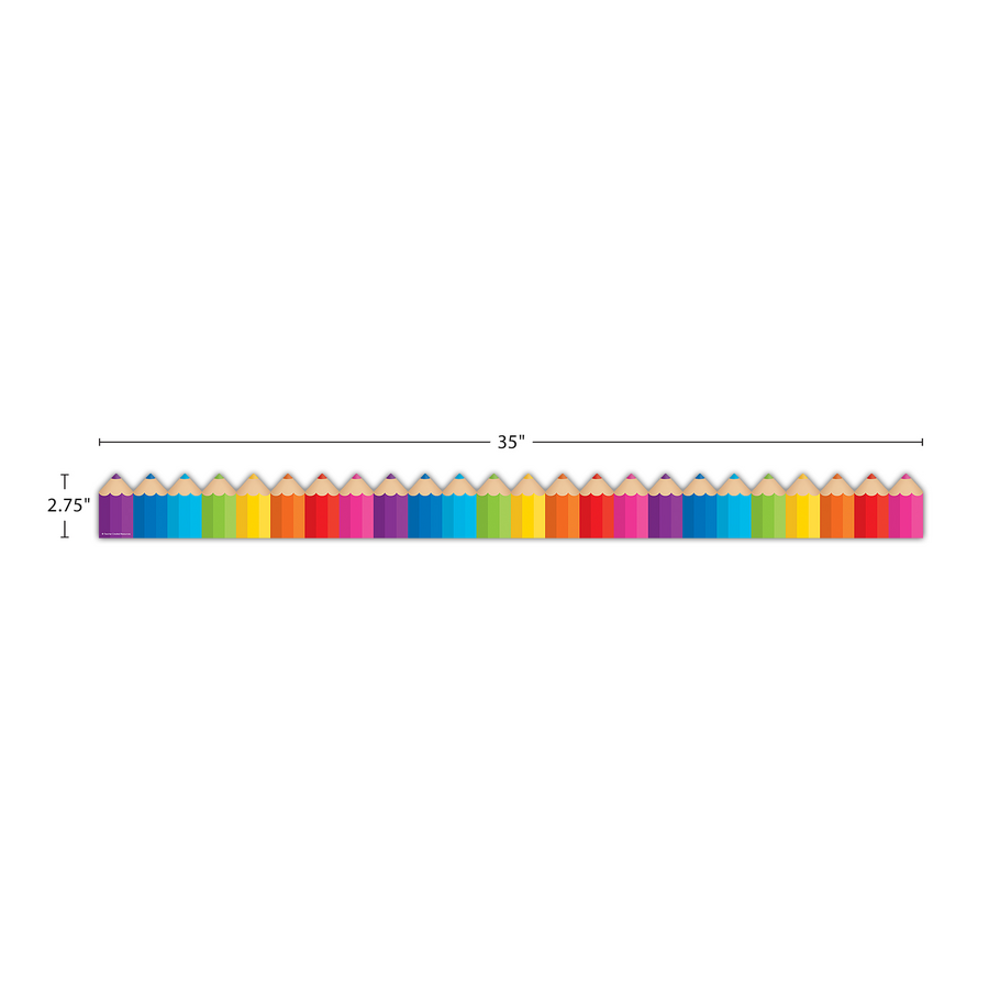 Colored Pencils Die-Cut Border Trim