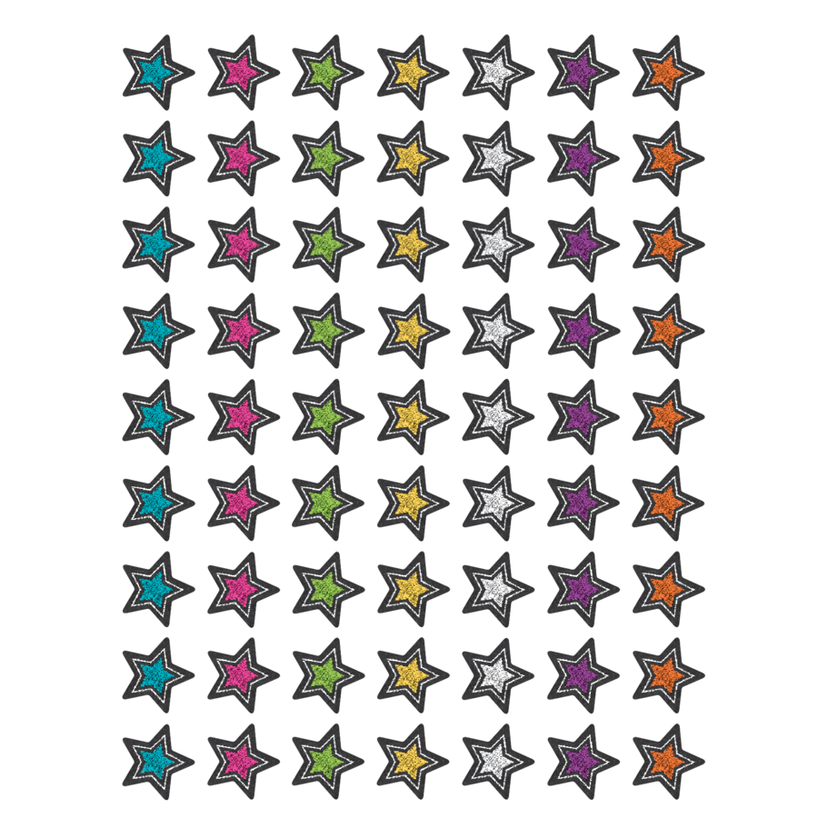 Chalkboard Brights Stars Mini Stickers