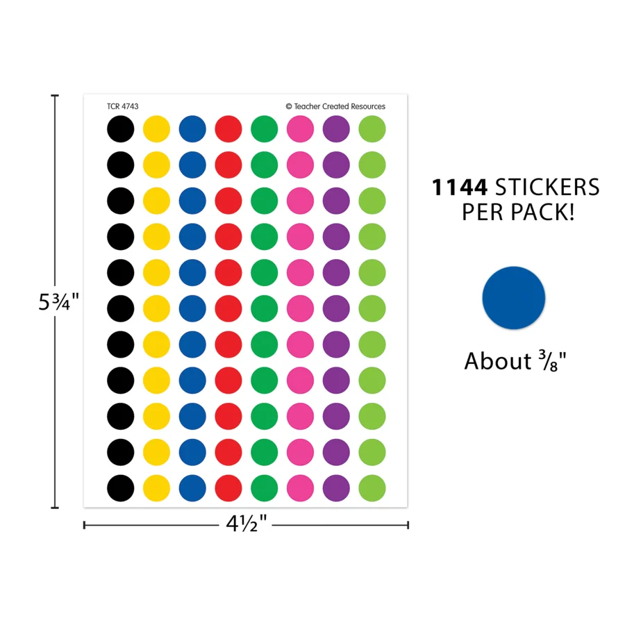 Colorful Circles Mini Stickers Valu-Pak