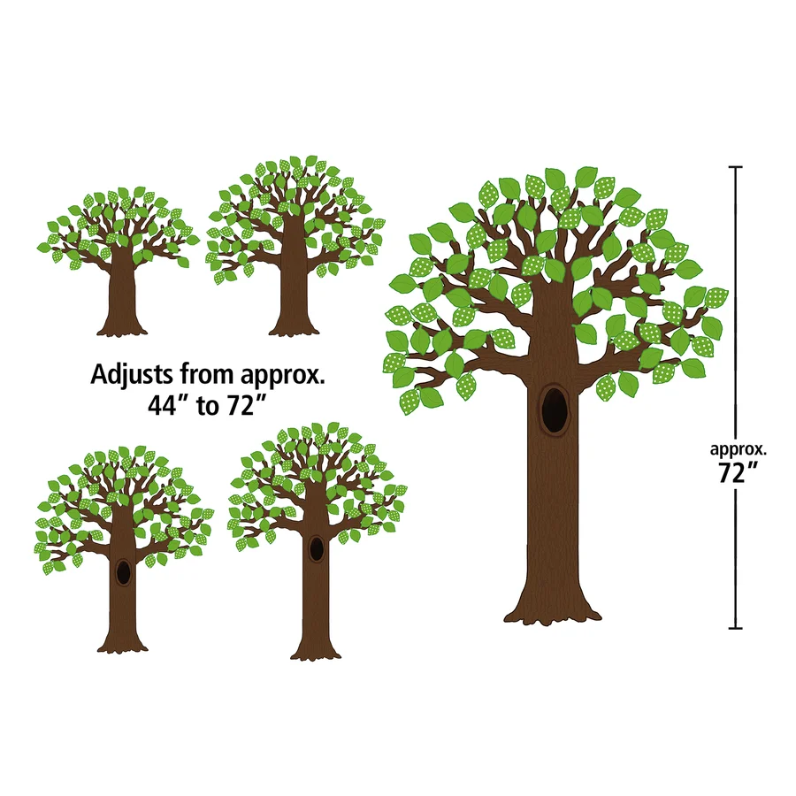 Big Tree with Polka Dot Leaves Bulletin Board Display Set