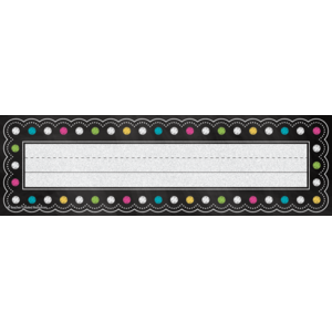 Chalkboard Brights Flat Name Plates