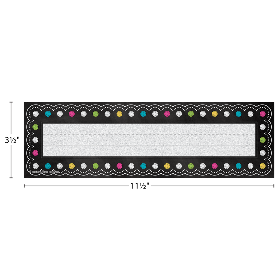 Chalkboard Brights Flat Name Plates