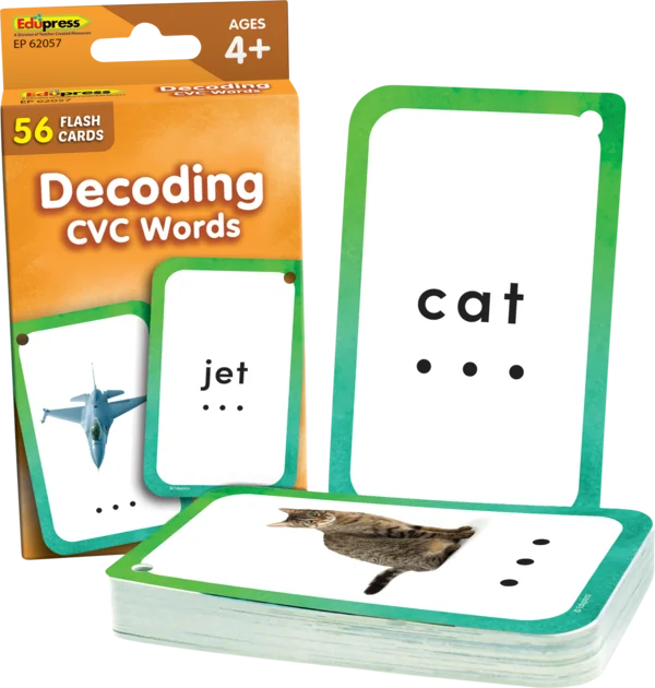 Decoding CVC Words Flash Cards