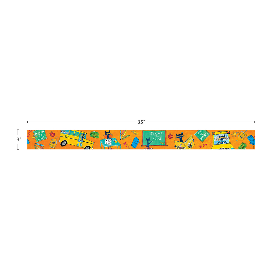 Pete the Cat School is Cool Straight Border Trim
