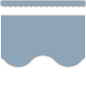 Cottage Blue Scalloped Border Trim