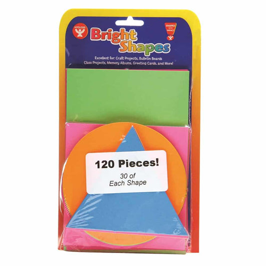 3-Inch Geometric Shapes, 120 Pcs (30 of Each Shape)