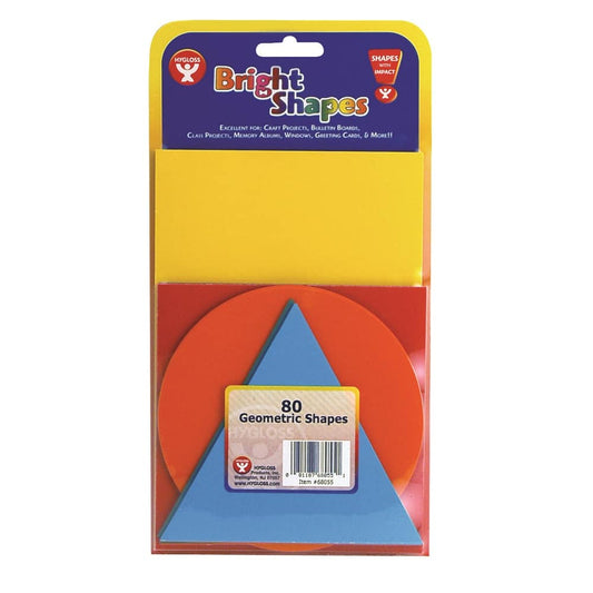 5-Inch Geometric Shapes, 80 Pcs (20 of Each Shape)