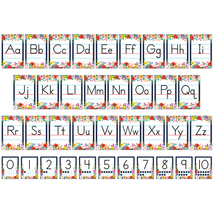 Wildflowers Alphabet Bulletin Board