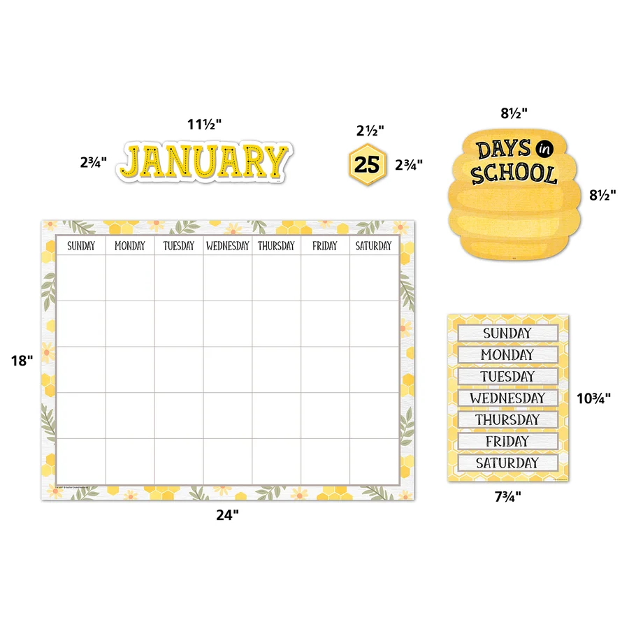 Buzzing Bees Calendar Bulletin Board