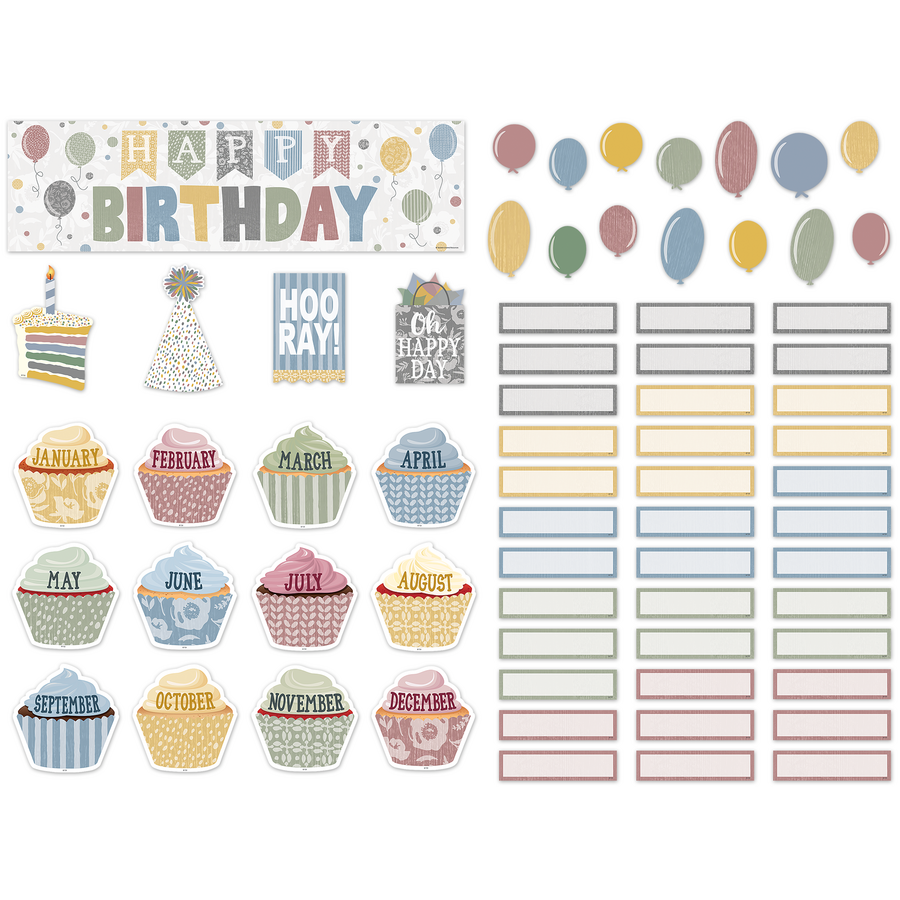 Classroom Cottage Happy Birthday Mini Bulletin Board
