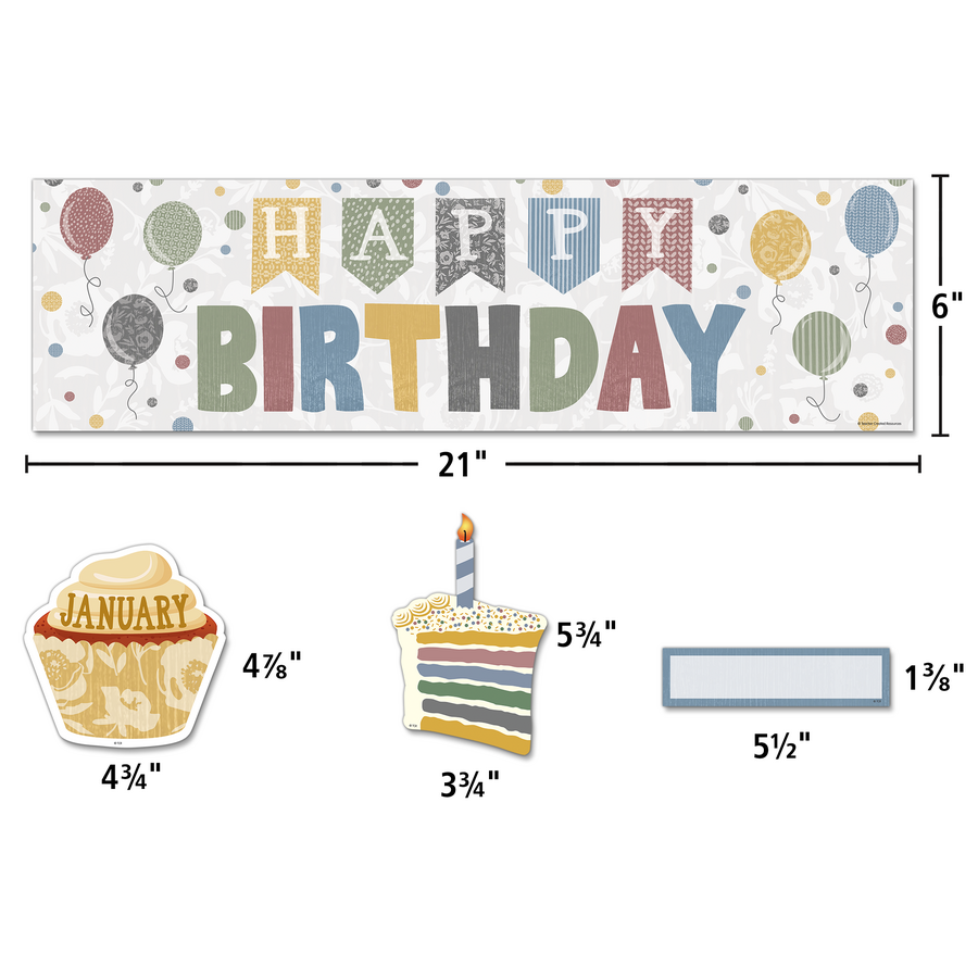 Classroom Cottage Happy Birthday Mini Bulletin Board