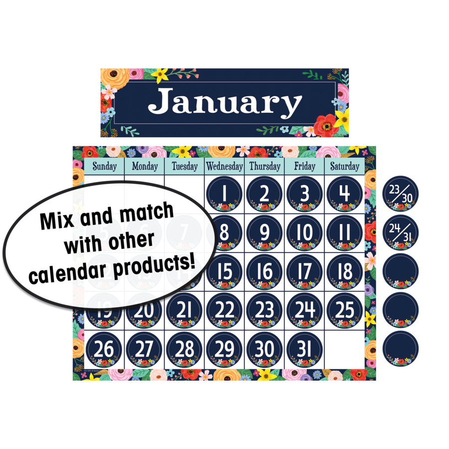 Wildflowers Calendar Chart