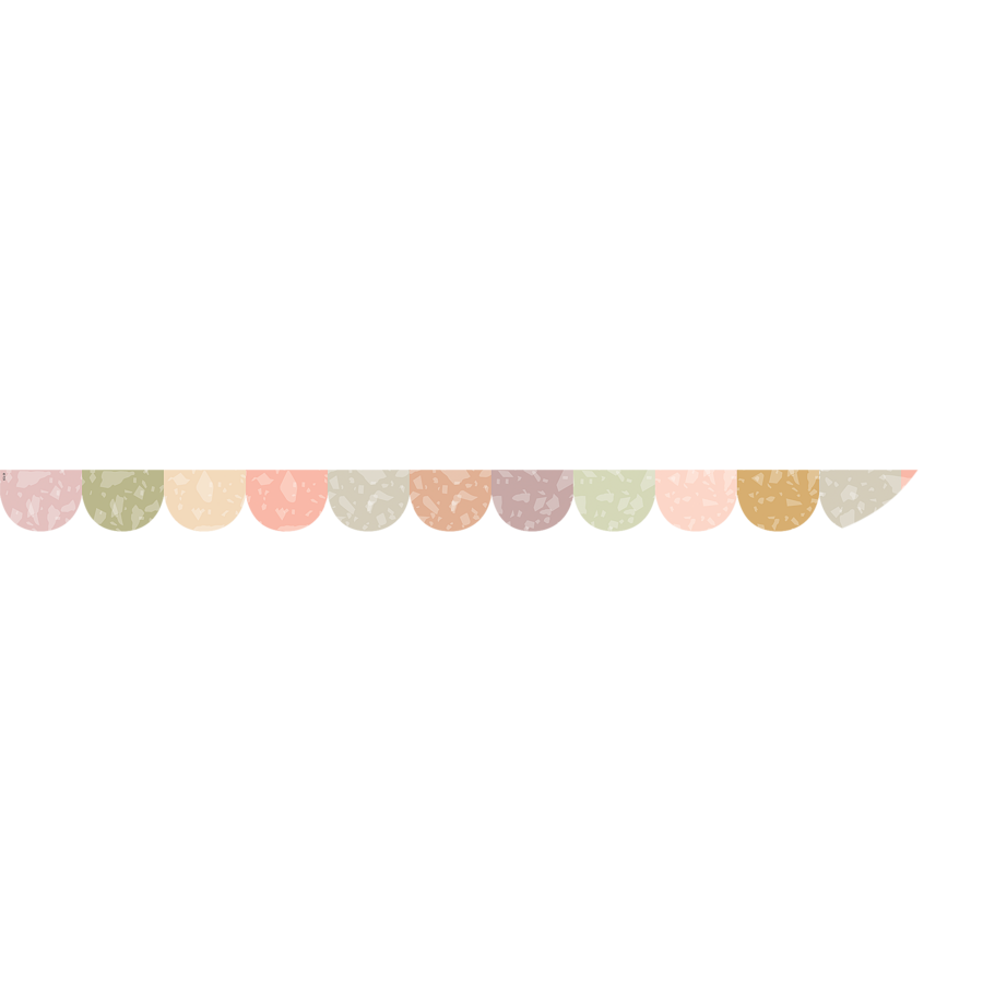 Terrazzo Tones Scalloped Magnetic Border