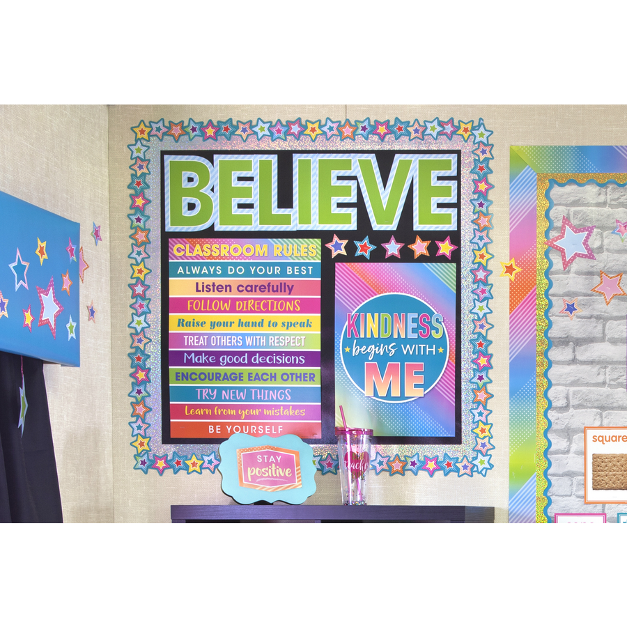 Colorful Vibes Classroom Rules Chart