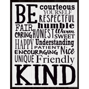 Modern Farmhouse Be Kind Chart
