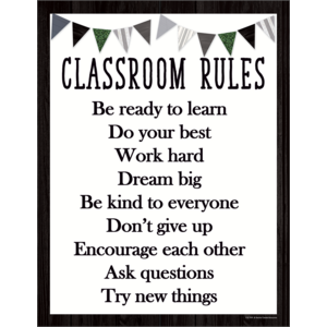 Modern Farmhouse Classroom Rules Chart