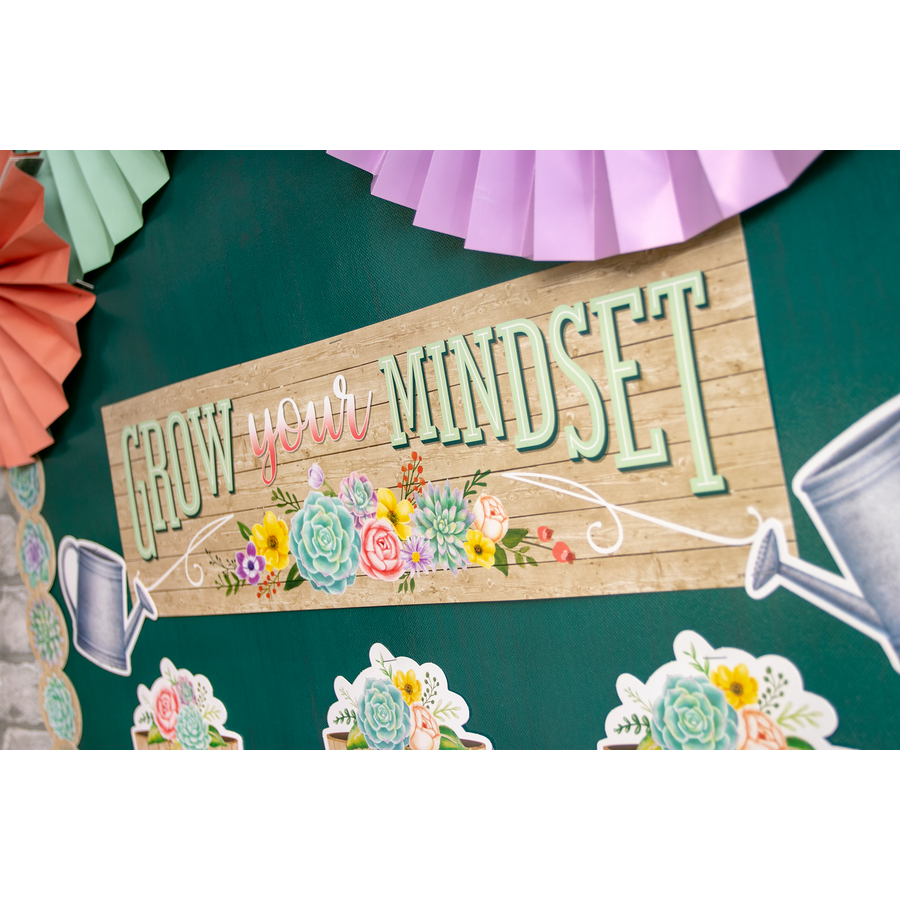 Rustic Bloom Grow Your Mindset Mini Bulletin Board