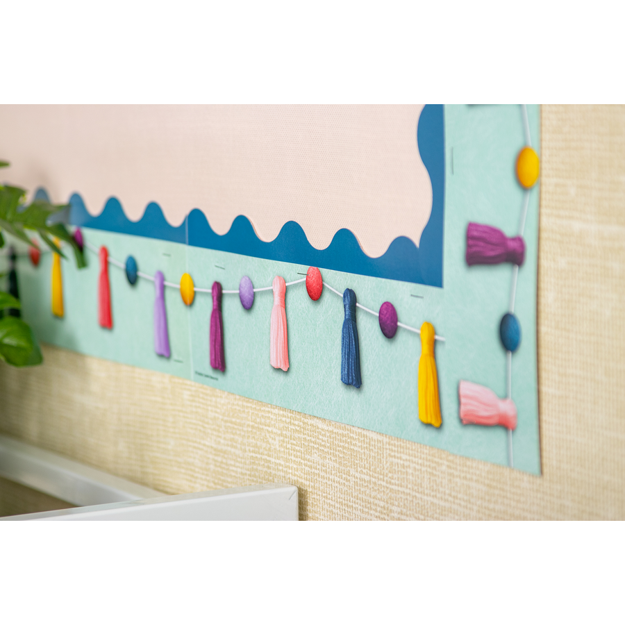 Oh Happy Day Pom-Poms and Tassels Straight Border Trim
