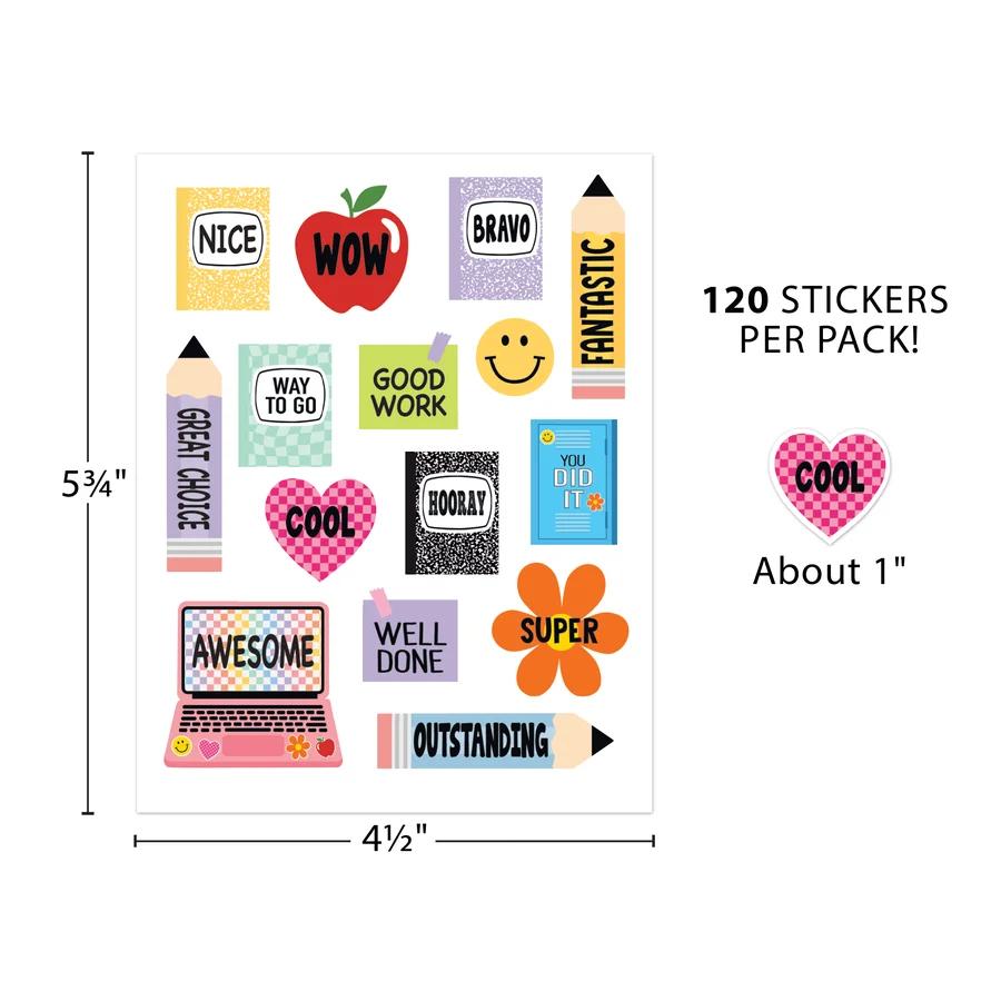 Cool for School Stickers