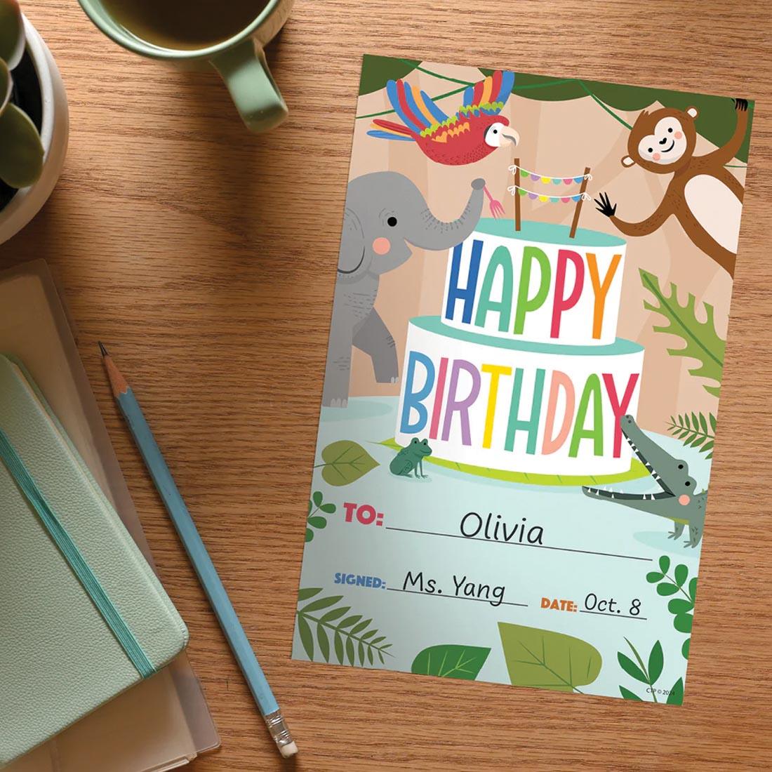 Jungle Friends Happy Birthday Awards