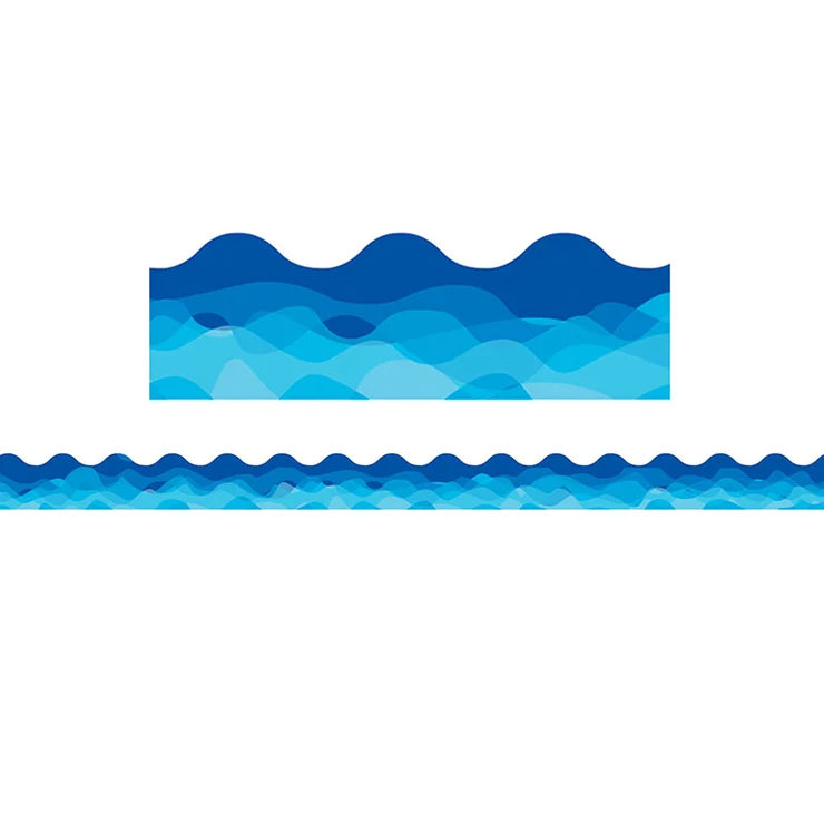 Waves Of Blue Wavy EZ Border