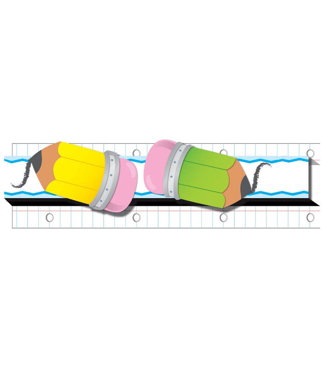 Pencils Pop-Its Straight Bulletin Board Borders