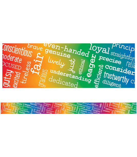 Positive Character Traits Straight Bulletin Board Borders