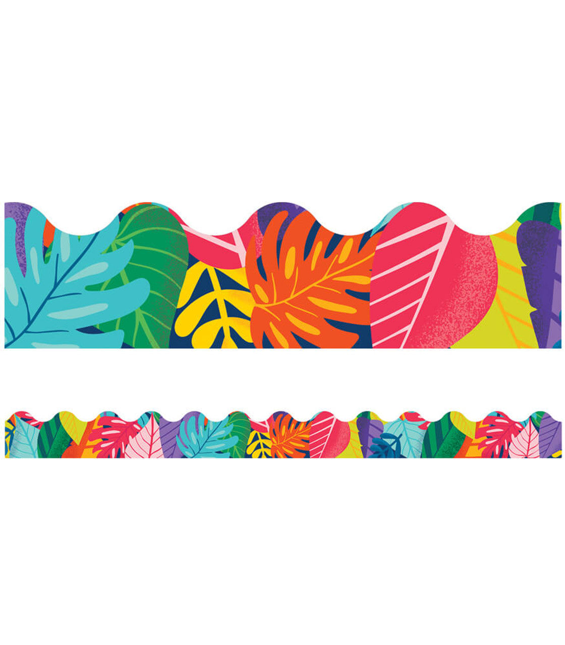 Colorful Leaves Scalloped Bulletin Board Borders