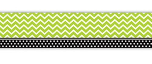 RENEWING MINDS ISABELLA TRIMMER GREEN CHEVRON BLACK POLKA DOT