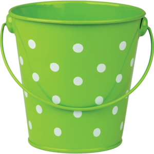 Lime Polka Dots Bucket