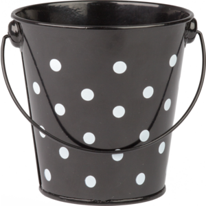 Black Polka Dots Bucket