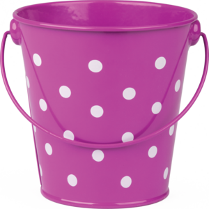 Purple Polka Dots Bucket