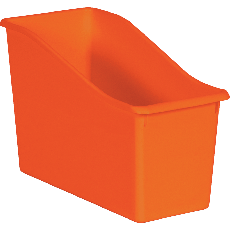 Orange Plastic Book Bin